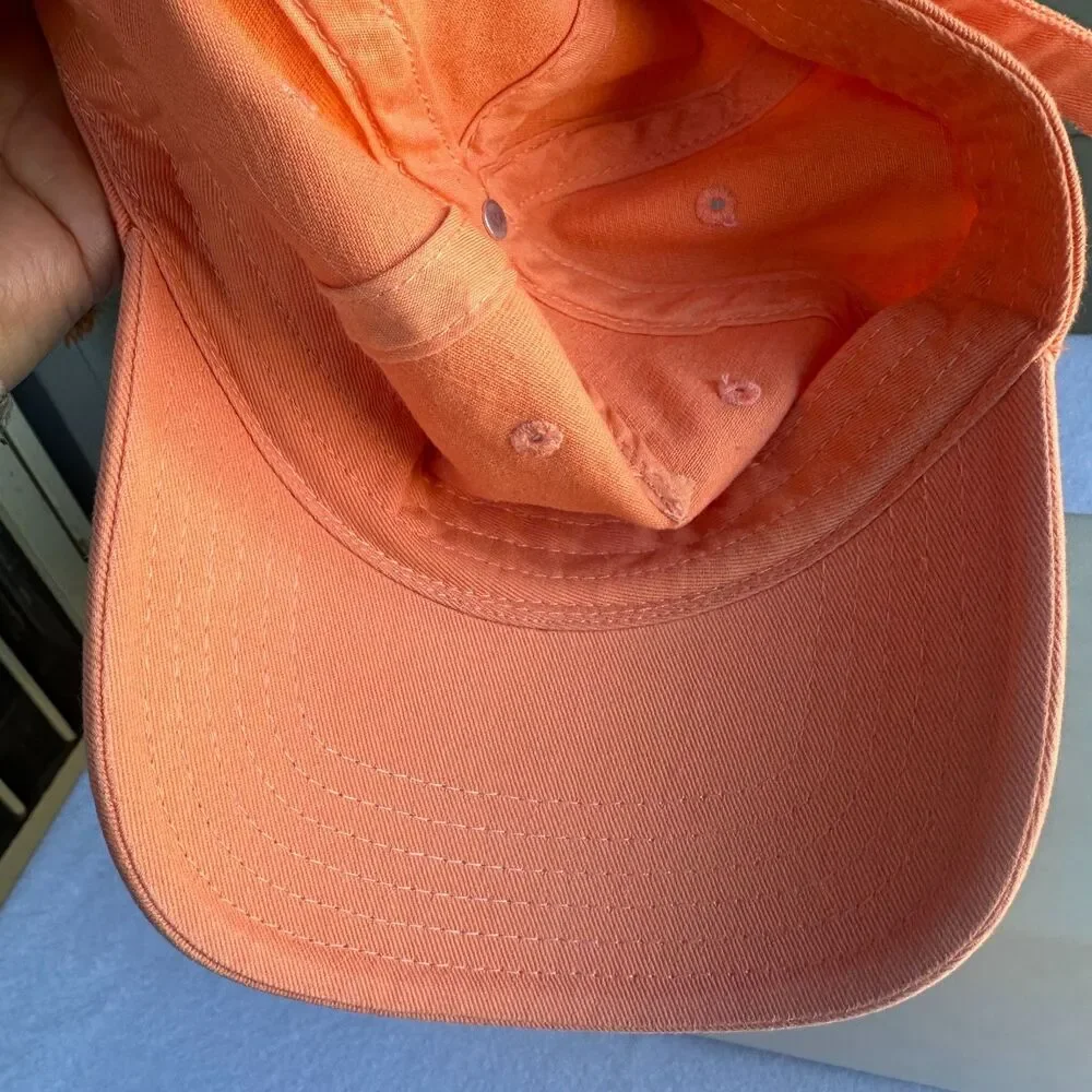 Maui and Sons Hat Adjustable Cotton Surfing Beach Cap Orange 80's Retro